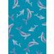 Ocean Glow by Lewis and Irene - Whales on sea blue with glow in the dark elements - 100% Cotton (Per 1/2m)