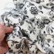 Viscose Challis - Paisley Black on Off White