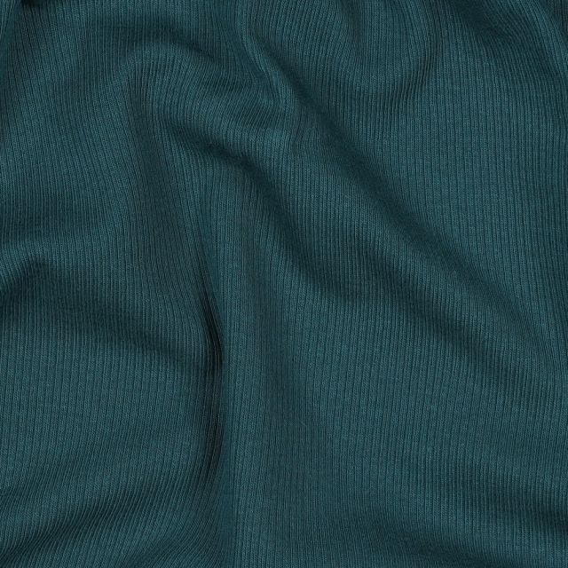 Soft Rib Jersey - Dark Cyan Blue Col. 066