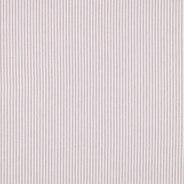 Yarn Dyed Stripe 3mm  - Cotton Poplin - Mauve /  White