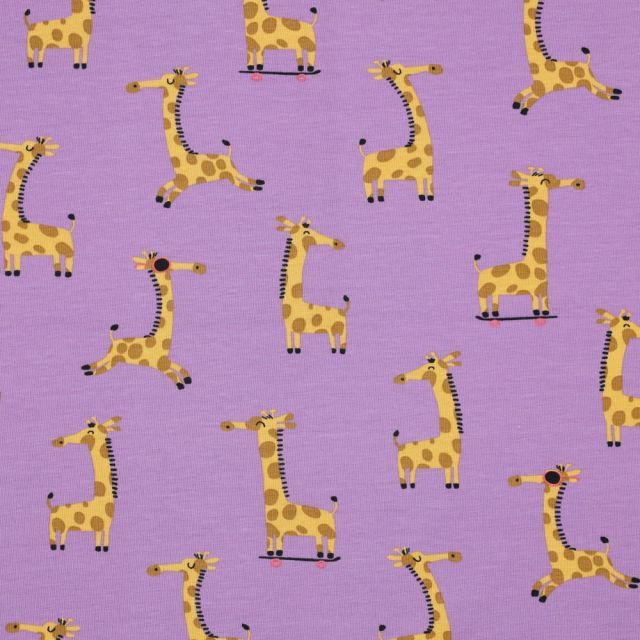 Happy Giraffes on Lilac - Jersey