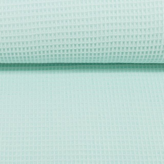 Waffle Cotton - Light Mint Col.260 (100% Cotton / Woven)