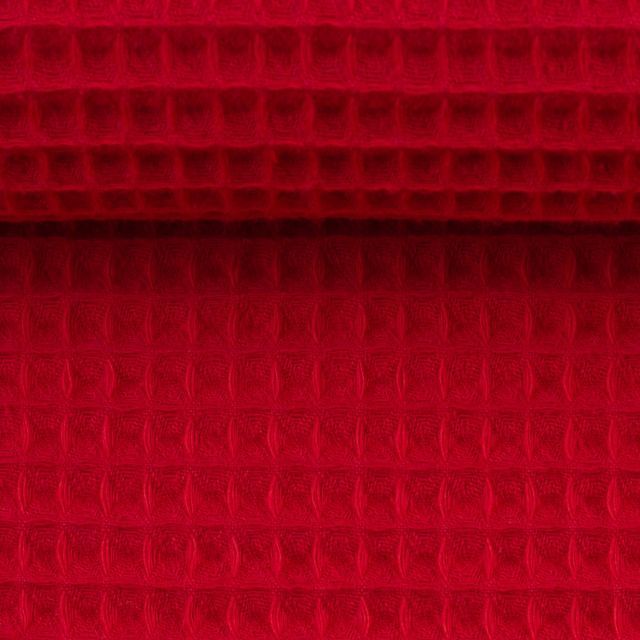 Waffle Cotton - Red Col.338 (100% Cotton / Woven)
