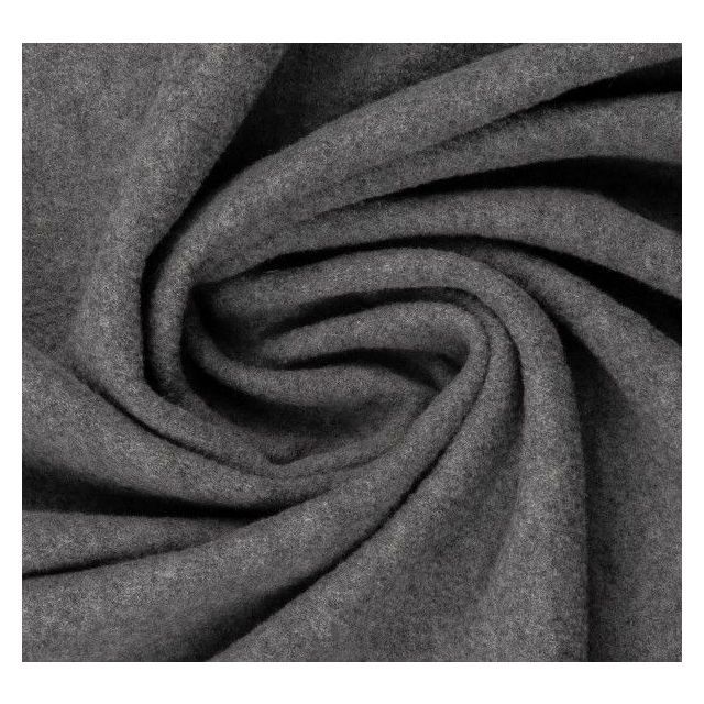Merino Boiled Wool - 100% Wool - Heathered Light Grey
