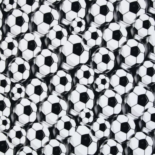 Cotton Jersey - Soccer Balls by Swafing
