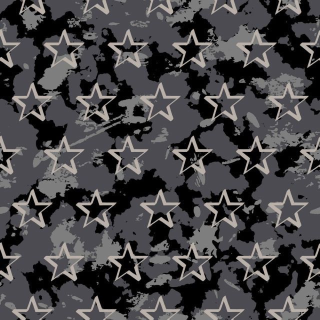 Camouflage Stars - Soft Sweat - Black