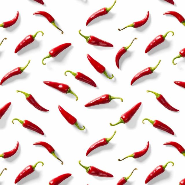 Canvas - Hot Peppers on White
