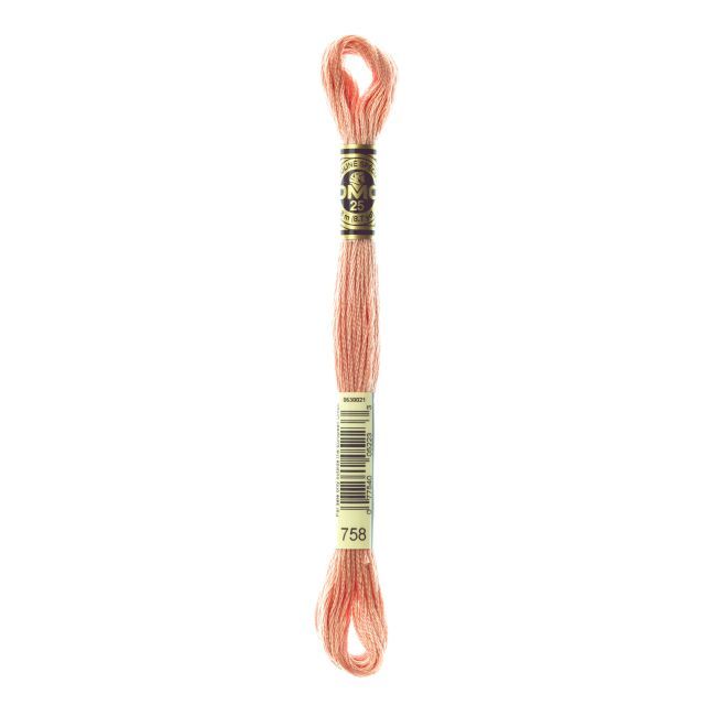 Col. 758  DMC - SIX-STRAND EMBROIDERY FLOSS