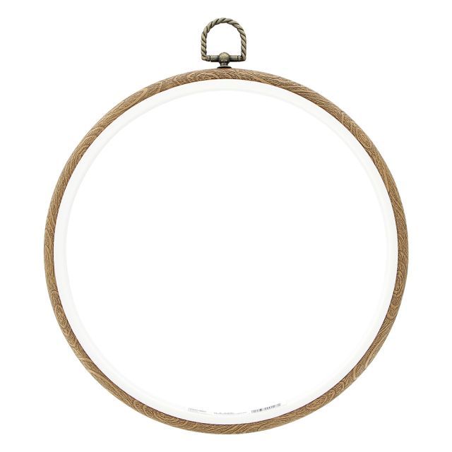 UNIQUE CRAFT Plastic Woodgrain Embroidery Hoop - 20cm (8″)