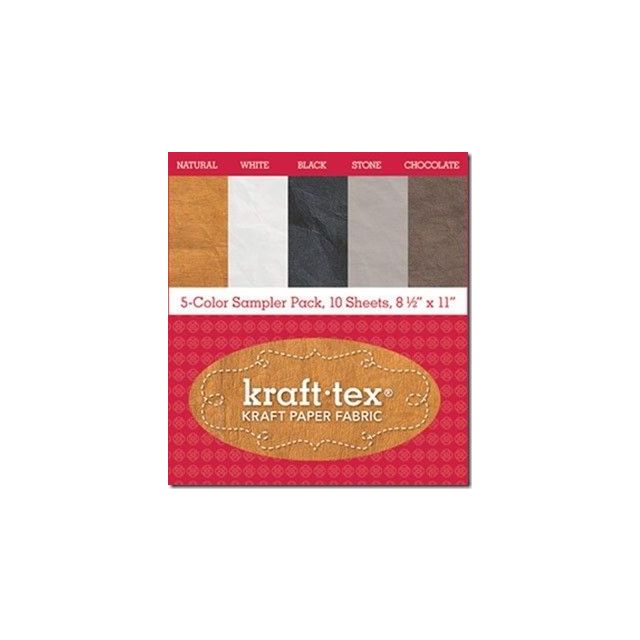 Kraft-Tex Kraft Paper Fabric 5 Color Sampler Pack - 10 Sheets 8.5" x 11"