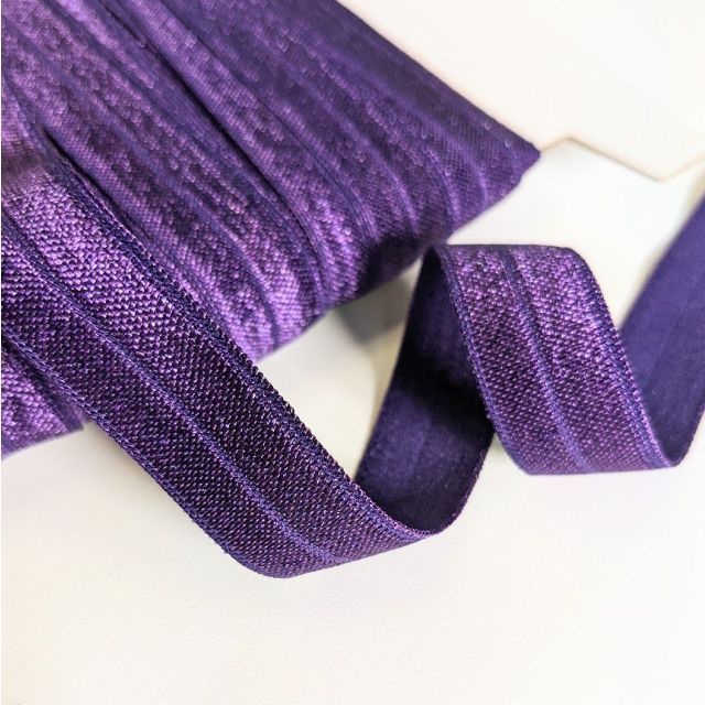 Fold over elastic - Eggplant 17mm Col.584