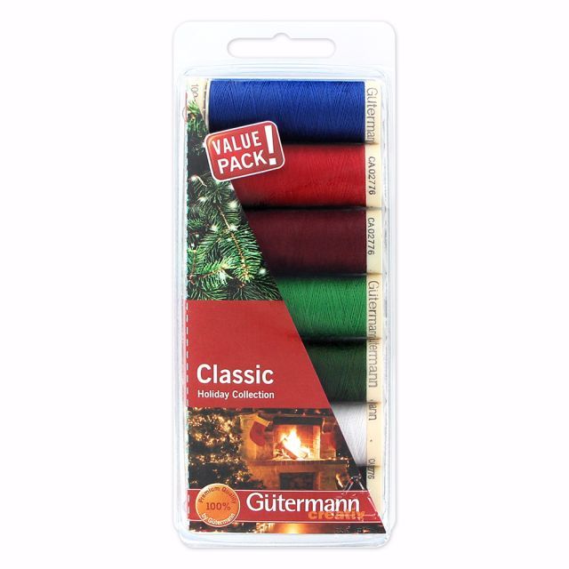 GÜTERMANN 7 pc MCT Sew-all 100m Thread Set - Christmas