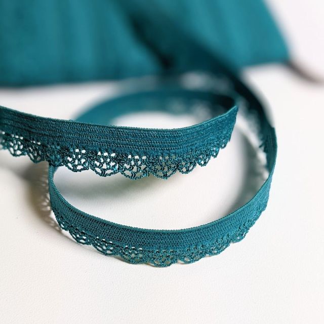 Picot Lace Trim 12mm - Emerald Col. 914