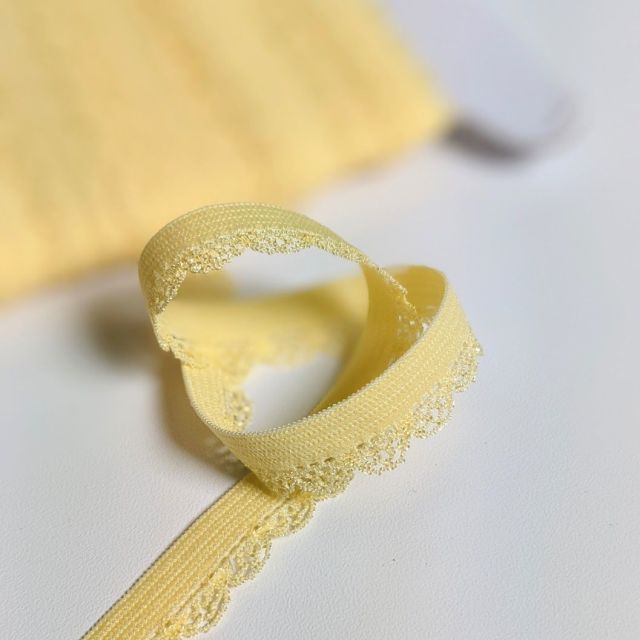 Picot Lace Trim 12mm - Light Yellow Col. 930