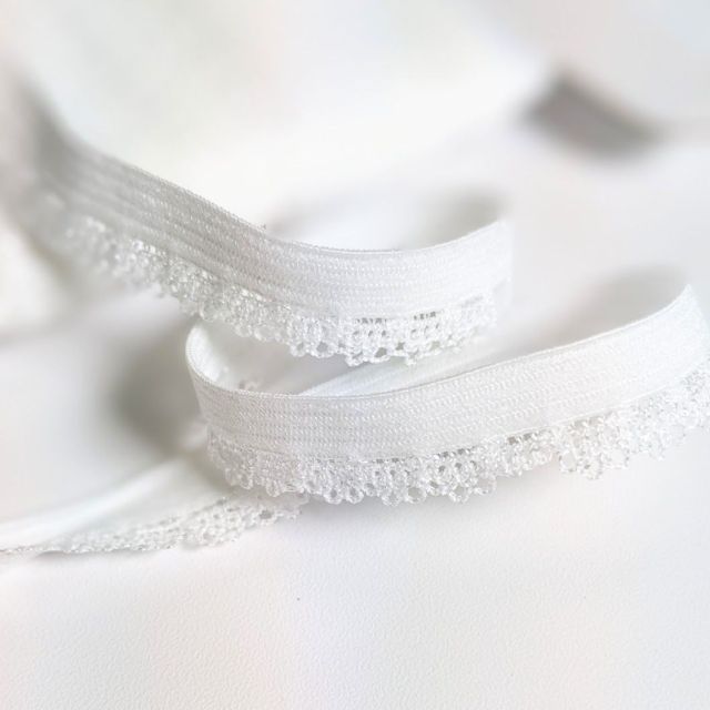 Picot Lace Trim 12mm - White Col. 933