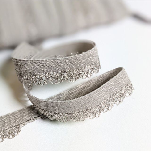 Picot Lace Trim 12mm - Medium Taupe Col. 938