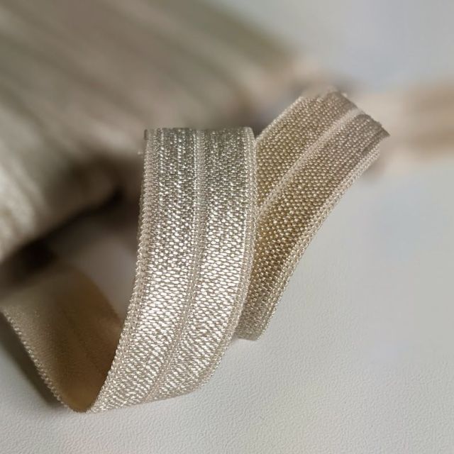 Fold over elastic - Light Sand 17mm Col. 534