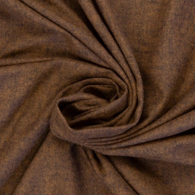 Cotton Flannel "Hudson" - Twill Weave Camel Brown (Single Sided Brushed)