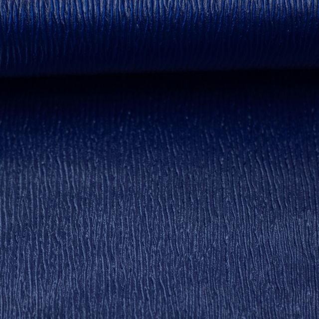 Faux Leather "Marlies" with dashed texture - Dark Blue -  LIMITED EDITION (Precut Panel approx 50cm x 135cm)