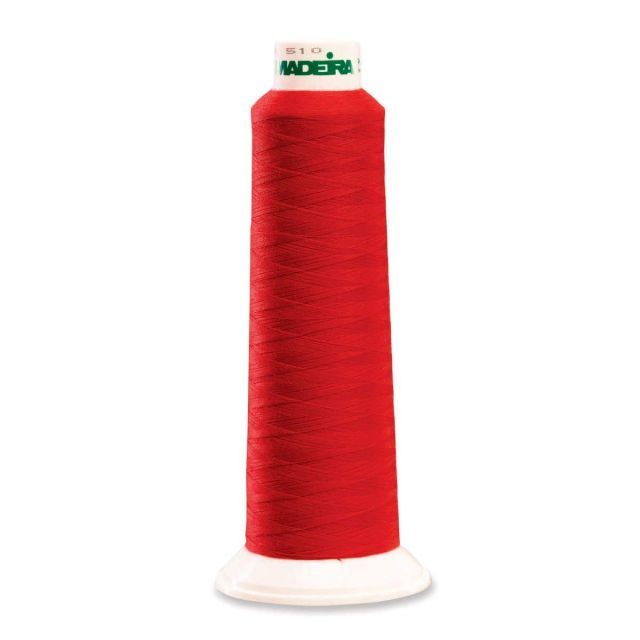 Madeira 8380 Polyester Serger Thread, Red 2000 Yd Cone