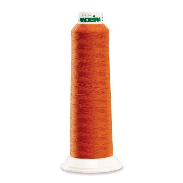 Madeira 8651 Polyester Serger Thread, Pumpkin 2000 Yd Cone