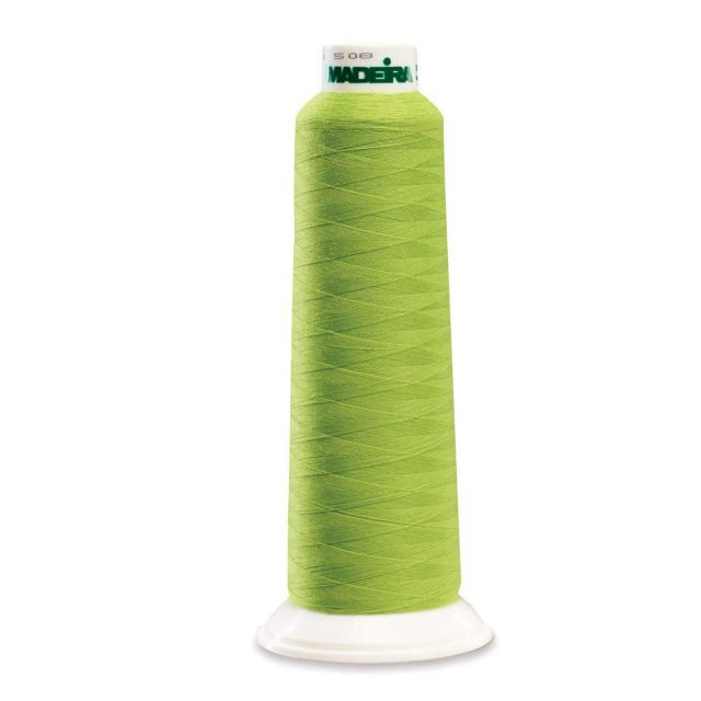 Madeira 8990 Polyester Serger Thread, Sour Apple 2000 Yd Cone