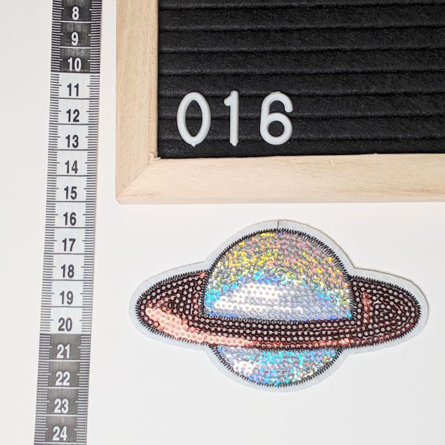 Patch 016 - Planet Saturn 13x7cm - Iron On