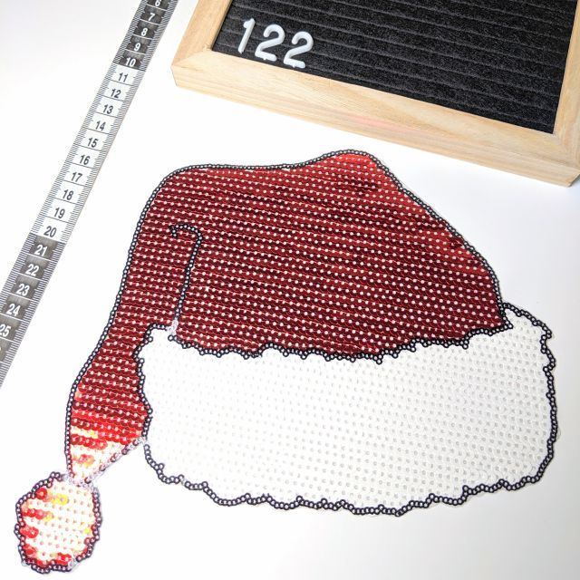 Patch 122 - X-Large Santa Hat 25x17cm - Iron On