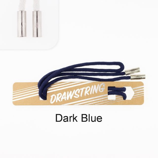Dark Blue - 5mm Cording with Silver Cord End