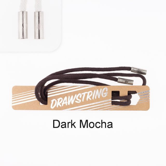 Dark Mocha- 5mm Cording with Silver Cord End col. 455