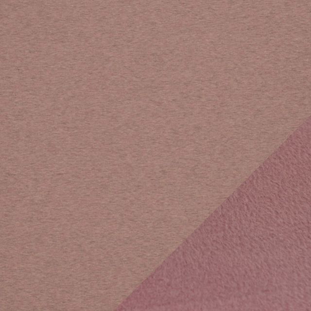 Alpine Fleece "Mila" -  Dusted Pink Melange with Dusted Pink Fleece Backing
