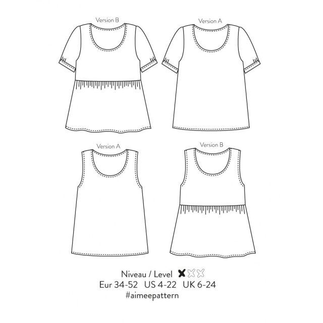 AIMEE - Blouse Pattern - Atelier Scammit