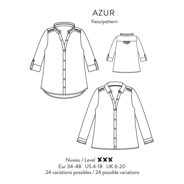 AZUR - Blouse Pattern - Atelier Scammit