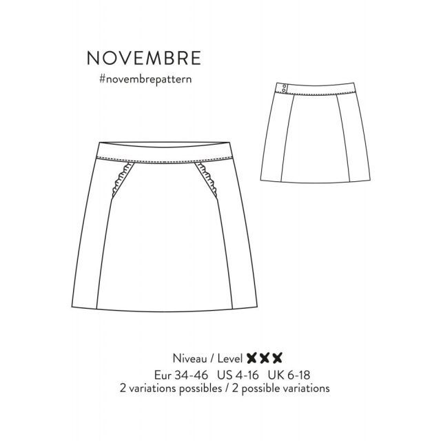 NOVEMBRE - Skirt Pattern - Atelier Scammit