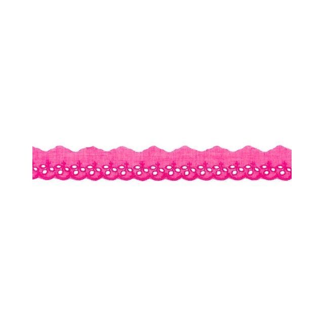 Cotton Eyelet Lace Trim - Fuchsia 30 mm