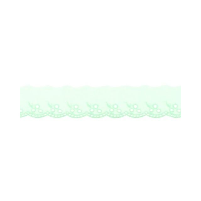 Cotton Eyelet Lace Trim - Light Mint 42 mm