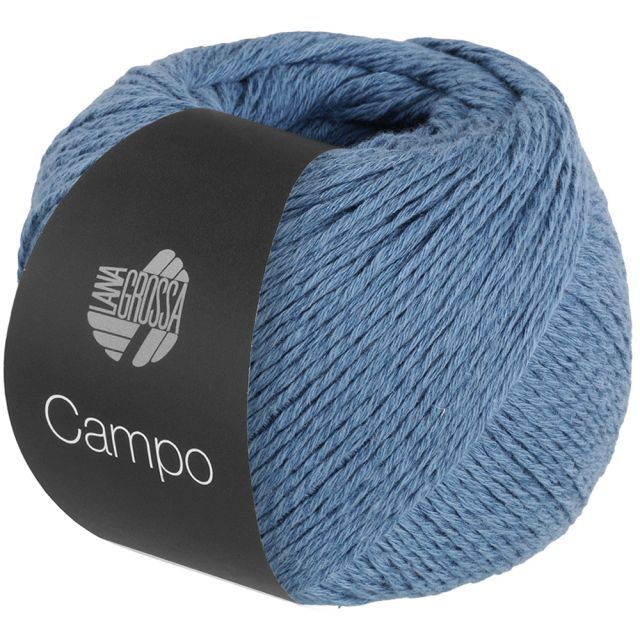 CAMPO Cotton/Viscose/Linen Yarn  - Denim Blue Col.06 - 50g Skein by Lana Grossa