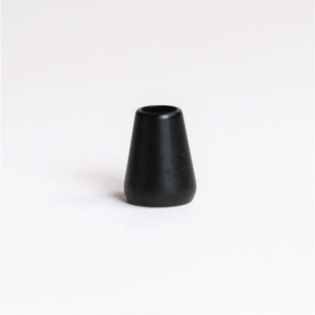 Cord End - Cone 13mm - Black Matte (set of 2)