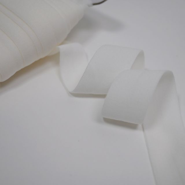 Col. 817 Matte Fold Over Elastic  20mm - Off White