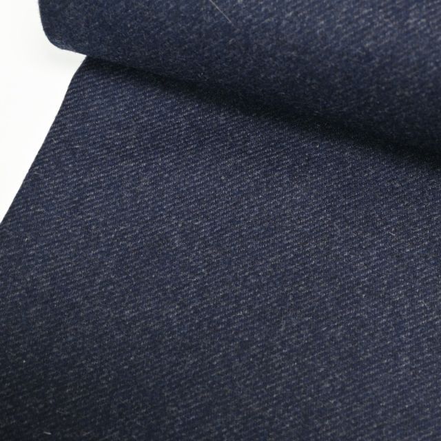 Italian Felted Wool Coating "Elisa" - Dark Blue