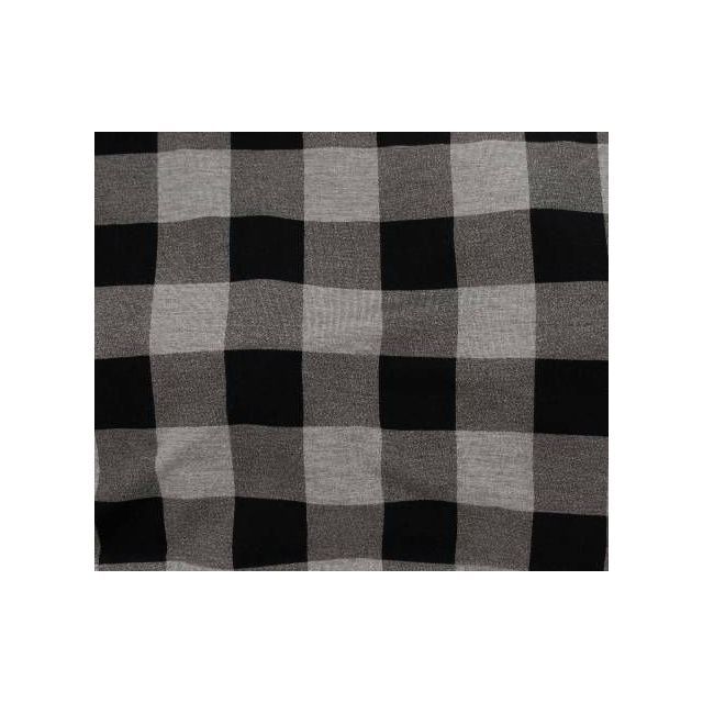 Bamboo Jersey Plaid (Large)  - Black and Grey Col. 49 40mm x 40mm