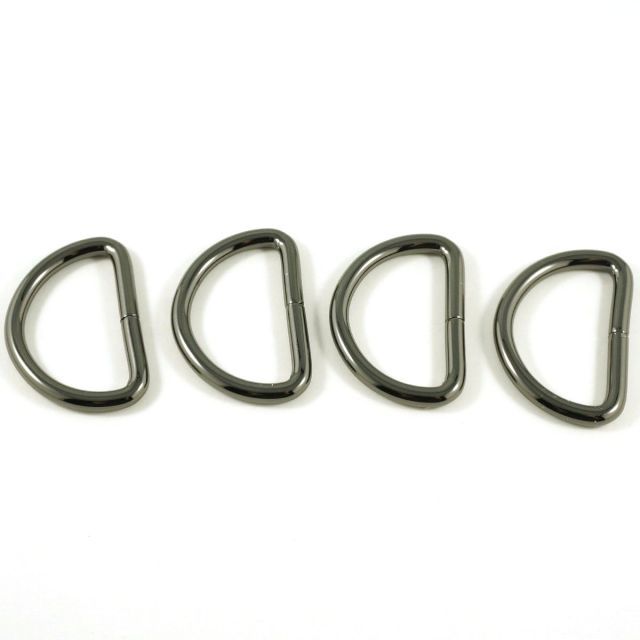 D-Rings - 18mm (3/4") x 3mm THIN - 4pack - Gunmetal