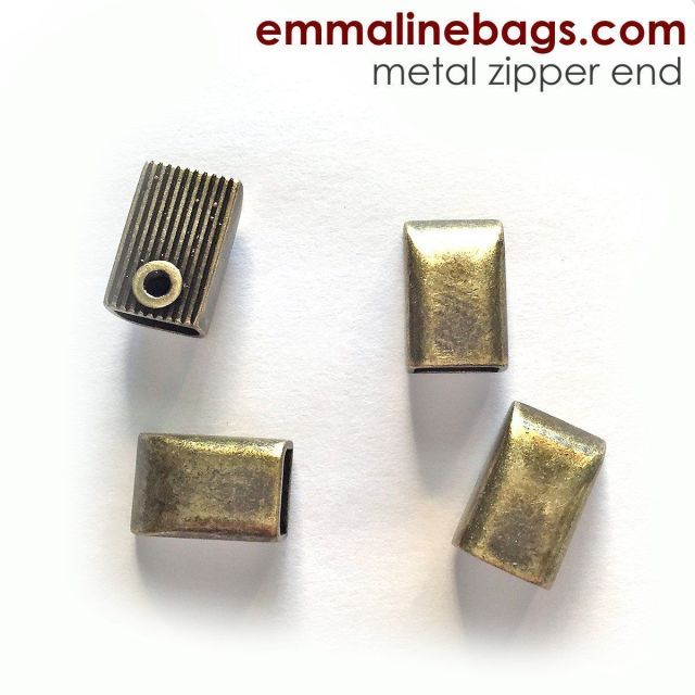 Zipper Ends - Antique Brass