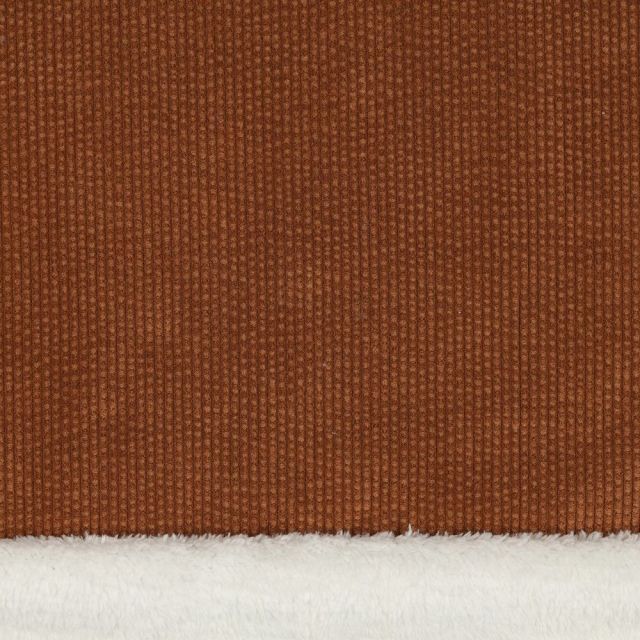 Faux Fur Corduroy  -  Rust