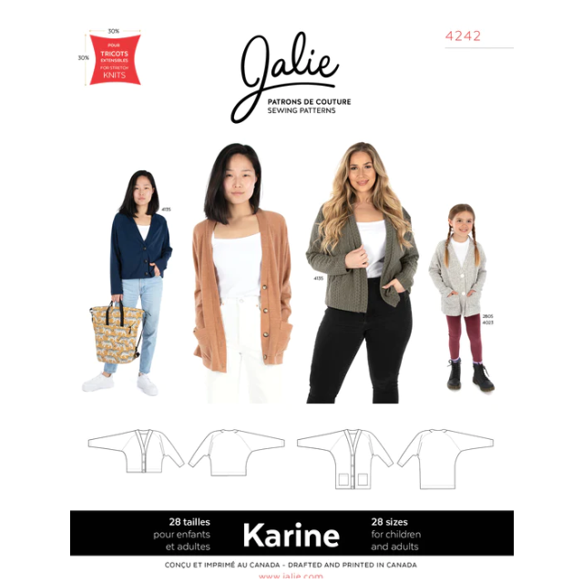 KARINE Raglan cardigan by Jalie #4242