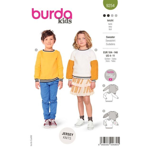 BURDA - 9254 -  Kids' Sweater