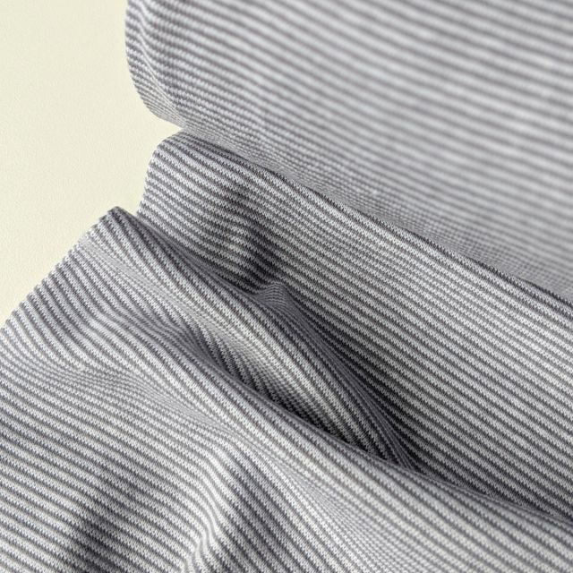 Ribbing Striped - Light Grey/White 2mm