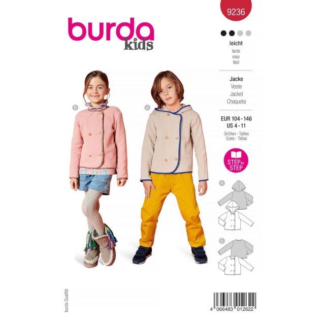 BURDA - 9236 - Lightweight Jacket for Kids