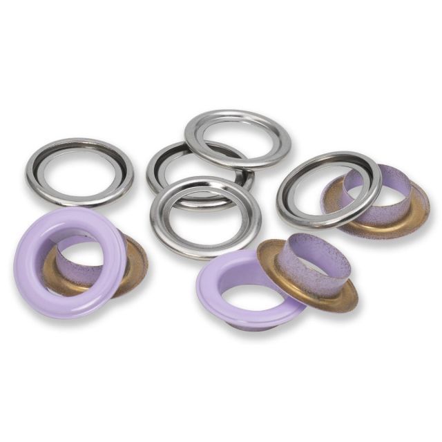 Prym - Lilac / Silver Eyelet with Washer - 14mm