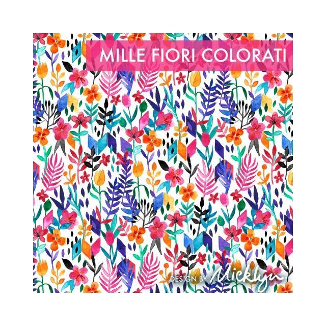 Organic French Terry - Mille Fiori Colorati  - Rebecca Reck